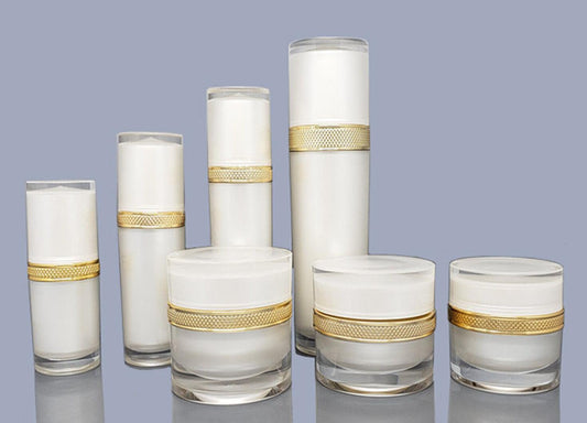 Luxury Custom Acrylic Cream Jars Cosmetic Bottles And Jars Set For Cosmetic Packing