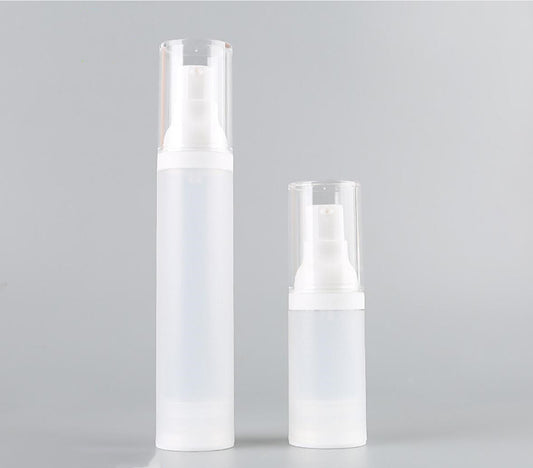 Frost White PP Plastic Matte Cosmetic Airless Pump Bottle With Lotion Pump Wholesale