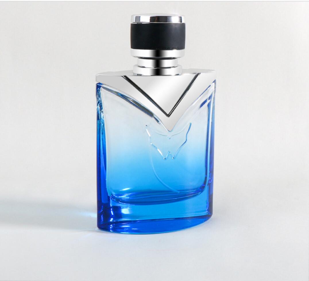 Luxury recyclable  100ml frosted clear  glass perfume bottle with pump spray cap