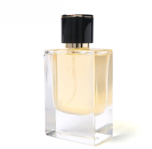 Hot selling high quality square thick bottom 75ml  perfume glass bottle with pump sprayer