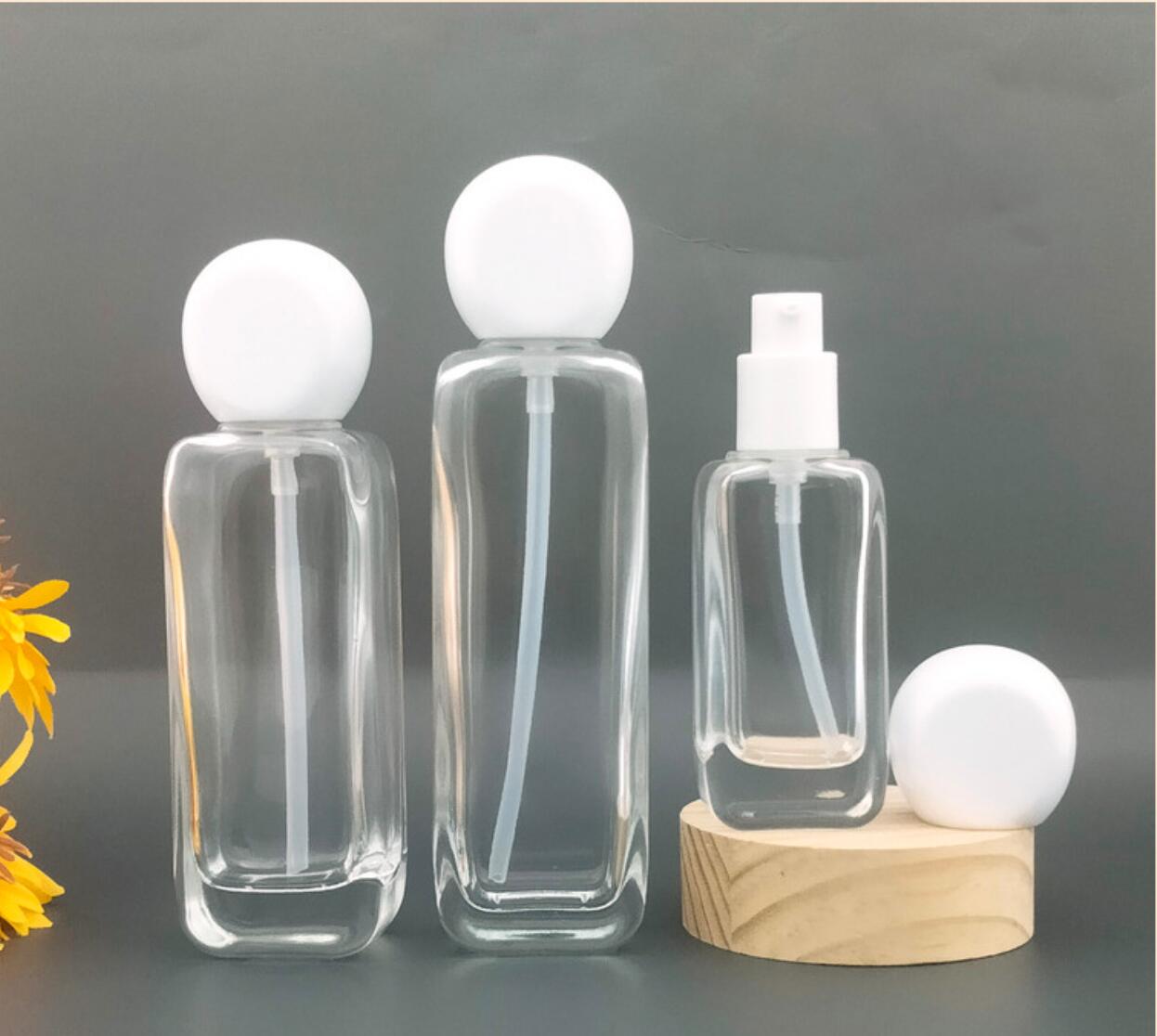 2023 new style cosmetic glass bottle skin care package sets